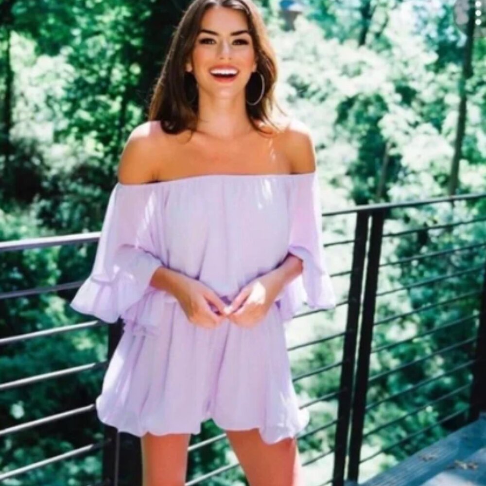 Endless Ross Purple Ruffled Romper - Picture 3 of 8